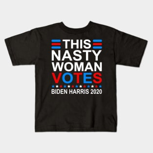 This Nasty Woman Votes Biden Harris 2020 Kids T-Shirt